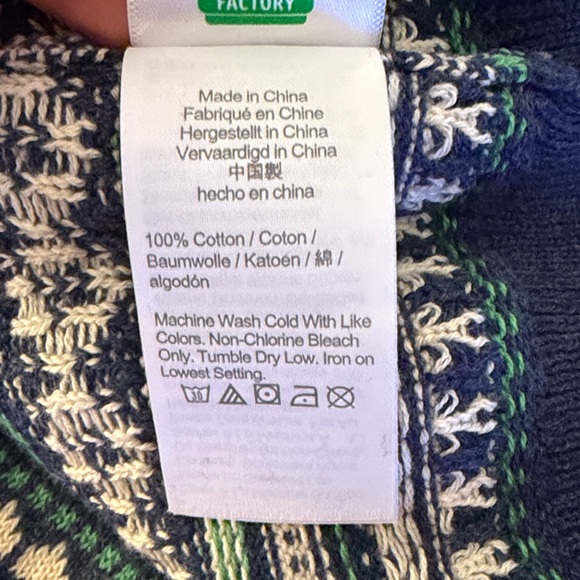 J.Crew Crewcuts Boys' Fair Isle half-zip sweater Size Medium - Picture 3 of 5